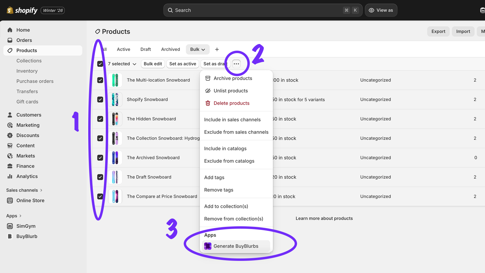 Bulk generate access