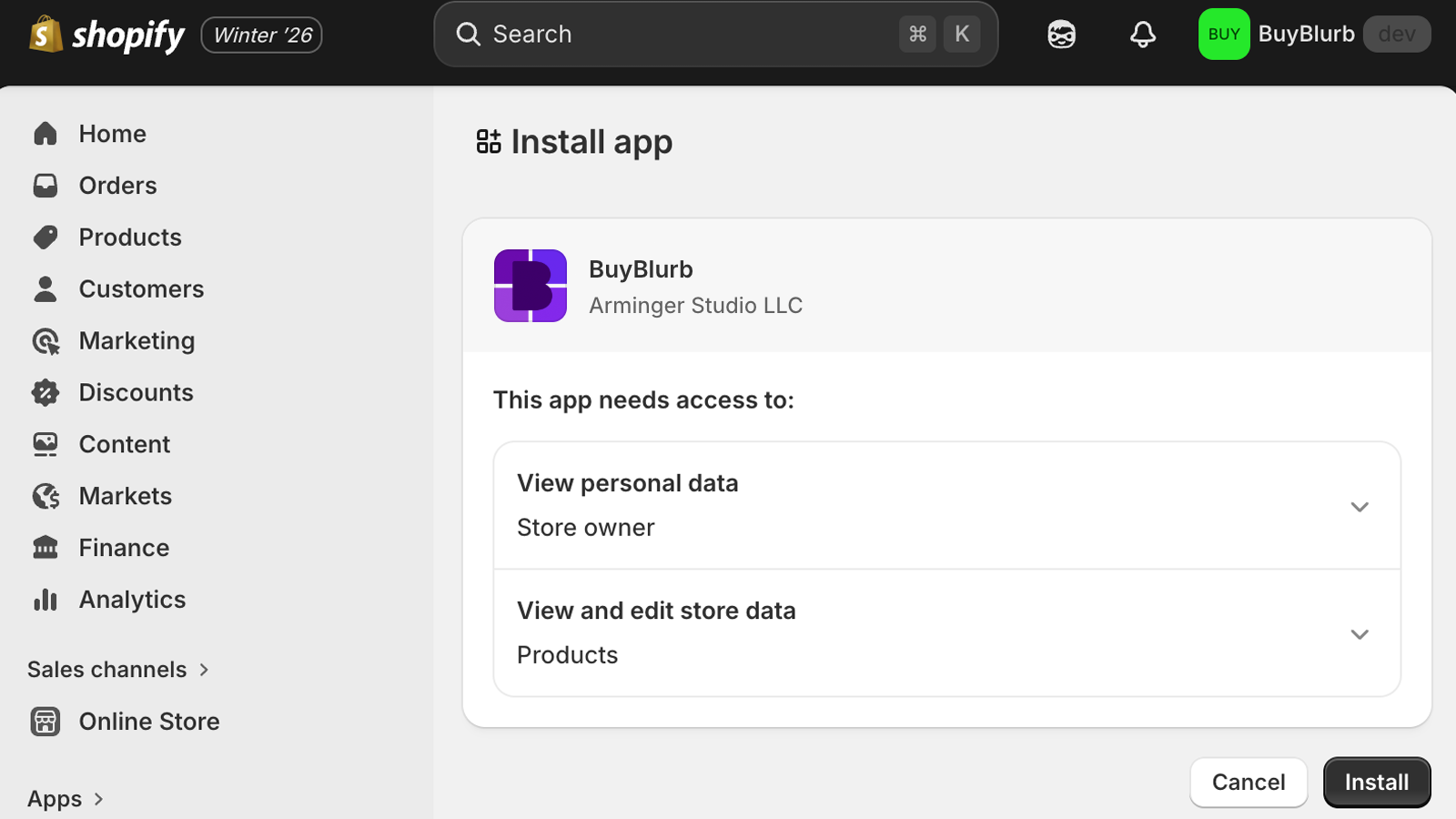 Install BuyBlurb app